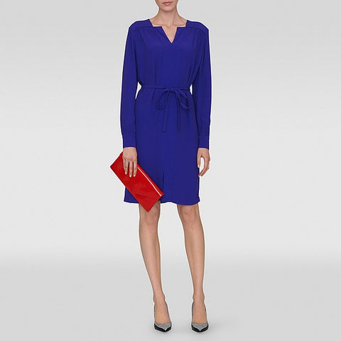 LK BENNETT ULTRA BLUE BRINDI SHIRT DRESS SIZE 14 - Whispers Dress Agency - Sold - 6