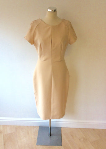 NEW ZARA PALE PEACH PENCIL DRESS SIZE M - Whispers Dress Agency - Womens Dresses - 1