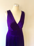 HOBBS PURPLE SILK OCCASION DRESS SIZE 14 - Whispers Dress Agency - Womens Dresses - 2