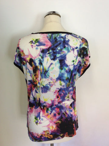 KAREN MILLEN MULTI COLOURED PRINT TOP & CARDIGAN SIZE 14