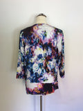 KAREN MILLEN MULTI COLOURED PRINT TOP & CARDIGAN SIZE 14