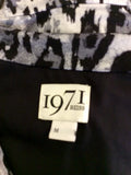 REISS 1971 BLACK & GREY ANIMAL PRINT DRESS SIZE M