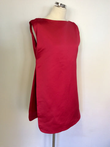 BRAND NEW COS CHERRY RED LAYERED TUNIC DRESS SIZE 38 UK 10