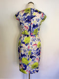 COAST MULTI COLOURED FLORAL PRINT PENCIL DRESS SIZE 12