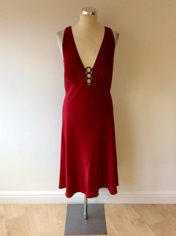 BRAND NEW PEARCE FIONDA DARK RED SPECIAL OCCASION DRESS SIZE 12