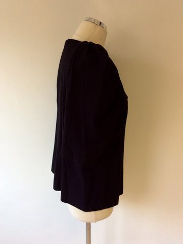 JAEGER BLACK PLEATED TOP SIZE 14 - Whispers Dress Agency - Womens Tops - 4