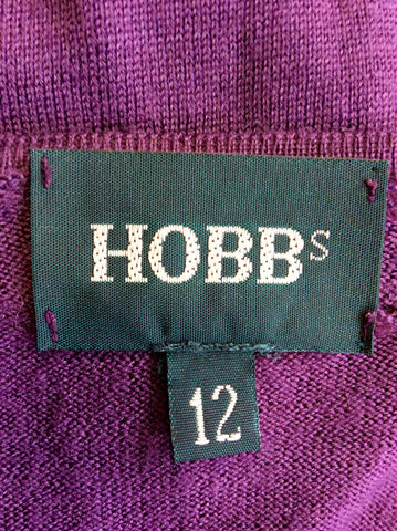 HOBBS PLUM WOOL WRAP AROUND JUMPER SIZE 12 - Whispers Dress Agency - Sold - 4