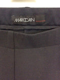 MARCCAIN NAVY BLUE SMART STRETCH PANTS SIZE N4 UK 14 - Whispers Dress Agency - Womens Trousers - 2