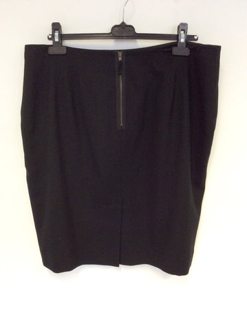 JAEGER BLACK WOOL PENCIL SKIRT SIZE 18 - Whispers Dress Agency - Womens Skirts - 2