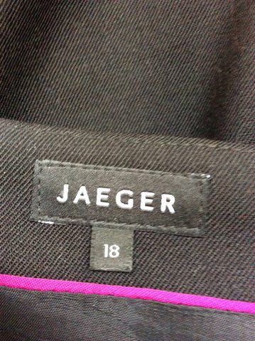 JAEGER BLACK WOOL PENCIL SKIRT SIZE 18 - Whispers Dress Agency - Womens Skirts - 3