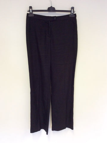 JAEGER BLACK LINEN TROUSERS SIZE 8 - Whispers Dress Agency - Womens Trousers - 2