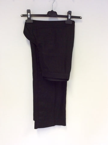 JAEGER BLACK LINEN TROUSERS SIZE 8 - Whispers Dress Agency - Womens Trousers - 1