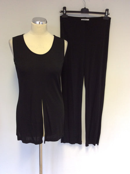 MARELLA BLACK SLEEVELESS TOP & TROUSERS OUTFIT SIZE M - Whispers Dress Agency - Womens Suits & Tailoring - 1