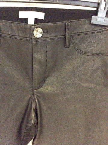 BANANA REPUBLIC SLOAN BLACK FAUX LEATHER JEGGINGS/TROUSERS SIZE 8 UK 12 - Whispers Dress Agency - Womens Trousers - 2