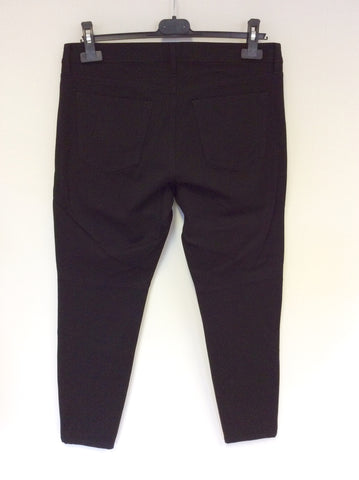 BANANA REPUBLIC SLOAN BLACK FAUX LEATHER JEGGINGS/TROUSERS SIZE 8 UK 12 - Whispers Dress Agency - Womens Trousers - 3