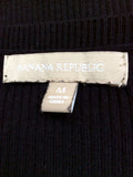 BANANA REPUBLIC BLACK FAUX LEATHER FRONT JUMPERS SIZE M - Whispers Dress Agency - Sold - 4