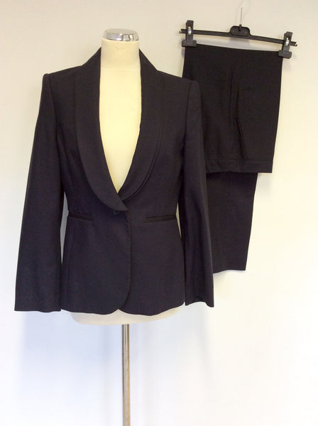 AUSTIN REED SIGNATURE DARK BLUE TROUSER SUIT SIZE 12 - Whispers Dress Agency - Sold - 1