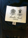 AUSTIN REED SIGNATURE DARK BLUE TROUSER SUIT SIZE 12 - Whispers Dress Agency - Sold - 5