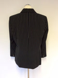 BIANCA BLACK PINSTRIPE JACKET,SKIRT & TROUSER SUIT SIZE 12/14 - Whispers Dress Agency - Womens Suits & Tailoring - 4