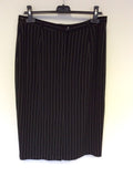 BIANCA BLACK PINSTRIPE JACKET,SKIRT & TROUSER SUIT SIZE 12/14 - Whispers Dress Agency - Womens Suits & Tailoring - 7