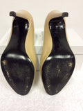 RUSSELL & BROMLEY BLUSH PATENT LEATHER PEEPTOE HEELS SIZE 6/39 - Whispers Dress Agency - Womens Heels - 6