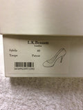 LK BENNETT SYBILA TAUPE PATENT LEATHER HEELS SIZE 7/40 - Whispers Dress Agency - Womens Heels - 6