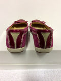BRAND NEW CLARKS UN STUCTURED PINK SUEDE & LEATHER LOAFERS SIZE 6D/39 - Whispers Dress Agency - Womens Flats - 3