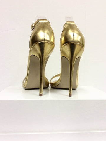 BRAND NEW KURT GEIGER GOLD STRAPPY SANDALS SIZE 6/39 - Whispers Dress Agency - Sold - 4