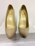 BRAND NEW CHRISTIAN LOUBOUTIN CREAM PATENT LEATHER HEELS SIZE 6/39 - Whispers Dress Agency - Womens Heels - 3