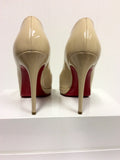 BRAND NEW CHRISTIAN LOUBOUTIN CREAM PATENT LEATHER HEELS SIZE 6/39 - Whispers Dress Agency - Womens Heels - 4