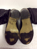 OFFICE BLACK LEATHER OVER KNEE/KNEE LENGTH BOOTS SIZE 6/39 - Whispers Dress Agency - Womens Boots - 5