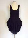 All Saints Black Cotton Beaujolais Dress Size 10