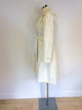 CHIC UNIQUE WHITE DOUBLE BREASTED COAT/MAC SIZE 10