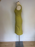 STAR BY JULIEN MACDONALD LIME GREEN BODYCON DRESS SIZE 10