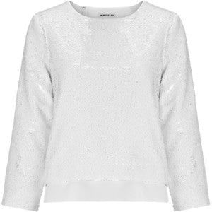 WHISTLES WHITE LILY SEQUINNED TOP SIZE 10 - Whispers Dress Agency - Sold - 4