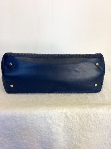 BRAND NEW TONY BURCH NAVY BLUE LEATHER QUILTED SHOULDER BAG - Whispers Dress Agency - Shoulder Bags - 5