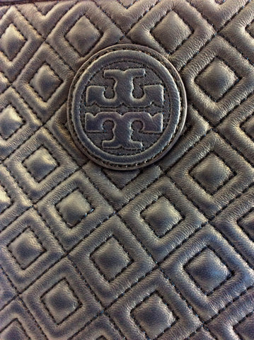 BRAND NEW TONY BURCH NAVY BLUE LEATHER QUILTED SHOULDER BAG - Whispers Dress Agency - Shoulder Bags - 7