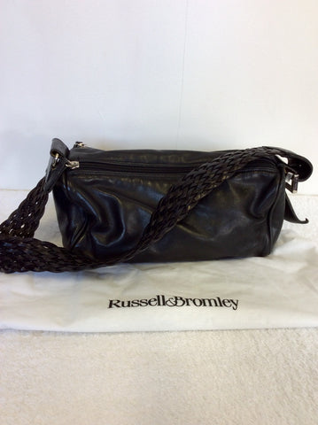 RUSSELL & BROMLEY BLACK PLAITED STRAP SHOULDER BAG - Whispers Dress Agency - Sold - 2