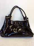 RUSSELL & BROMLEY BLACK PATENT LEATHER HAND/ SHOULDER BAG - Whispers Dress Agency - Sold - 2