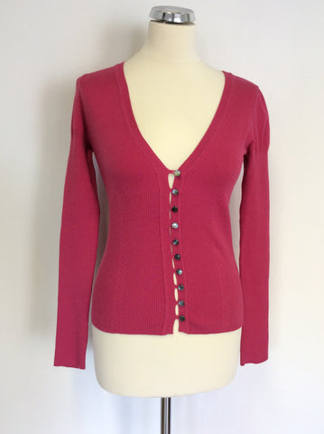 KAREN MILLEN FUSHIA PINK CARDIGAN SIZE 1 UK 8