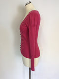 KAREN MILLEN FUSHIA PINK CARDIGAN SIZE 1 UK 8