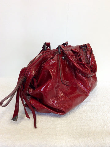 FRANCESCO BIASIA RED PATENT LEATHER HANDBAG - Whispers Dress Agency - Handbags - 3