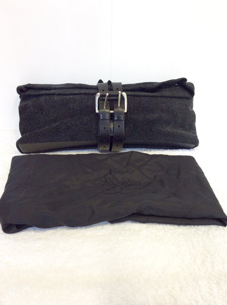 AMANDA WAKELEY BLACK SPARKLE LARGE LOLA CLUTCH BAG - Whispers Dress Agency - Clutch Bags - 1