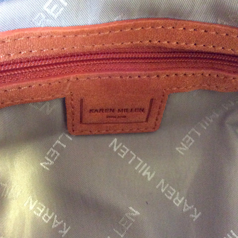 KAREN MILLEN PURPLE & ORANGE SUEDE HANDBAG - Whispers Dress Agency - Sold - 5