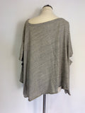 ALL SAINTS LIGHT GREY PRINT OVERSIZE SWEATSHIRT SIZE 10