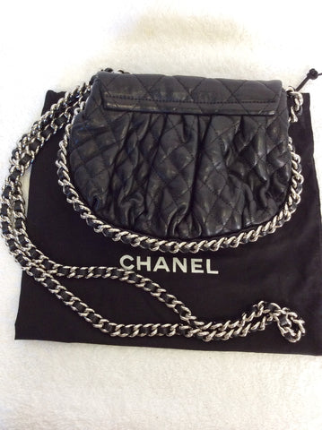 CHANEL BLACK LEATHER QUILTED SMALL CHAIN STRAP CROSS BODY BAG - Whispers Dress Agency - Shoulder bags - 3