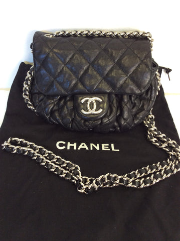 CHANEL BLACK LEATHER QUILTED SMALL CHAIN STRAP CROSS BODY BAG - Whispers Dress Agency - Shoulder bags - 1