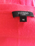 HOBBS FUSHIA PINK 3/4 LENGTH SLEEVES CARDIGAN SIZE 16