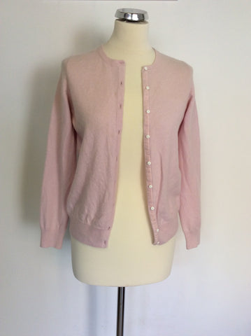 MARKS & SPENCER PALE PINK CASHMERE CARDIGAN SIZE 14