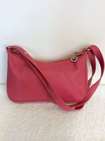 LONGCHAMP PINK LEATHER SHOULDER/ CROSS BODY BAG - Whispers Dress Agency - Sold - 1